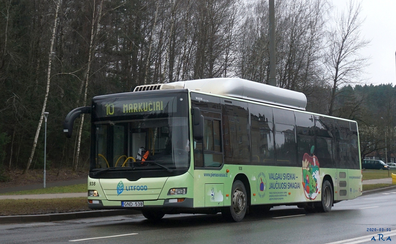 Литва, MAN A21 Lion's City NL273 CNG № 938