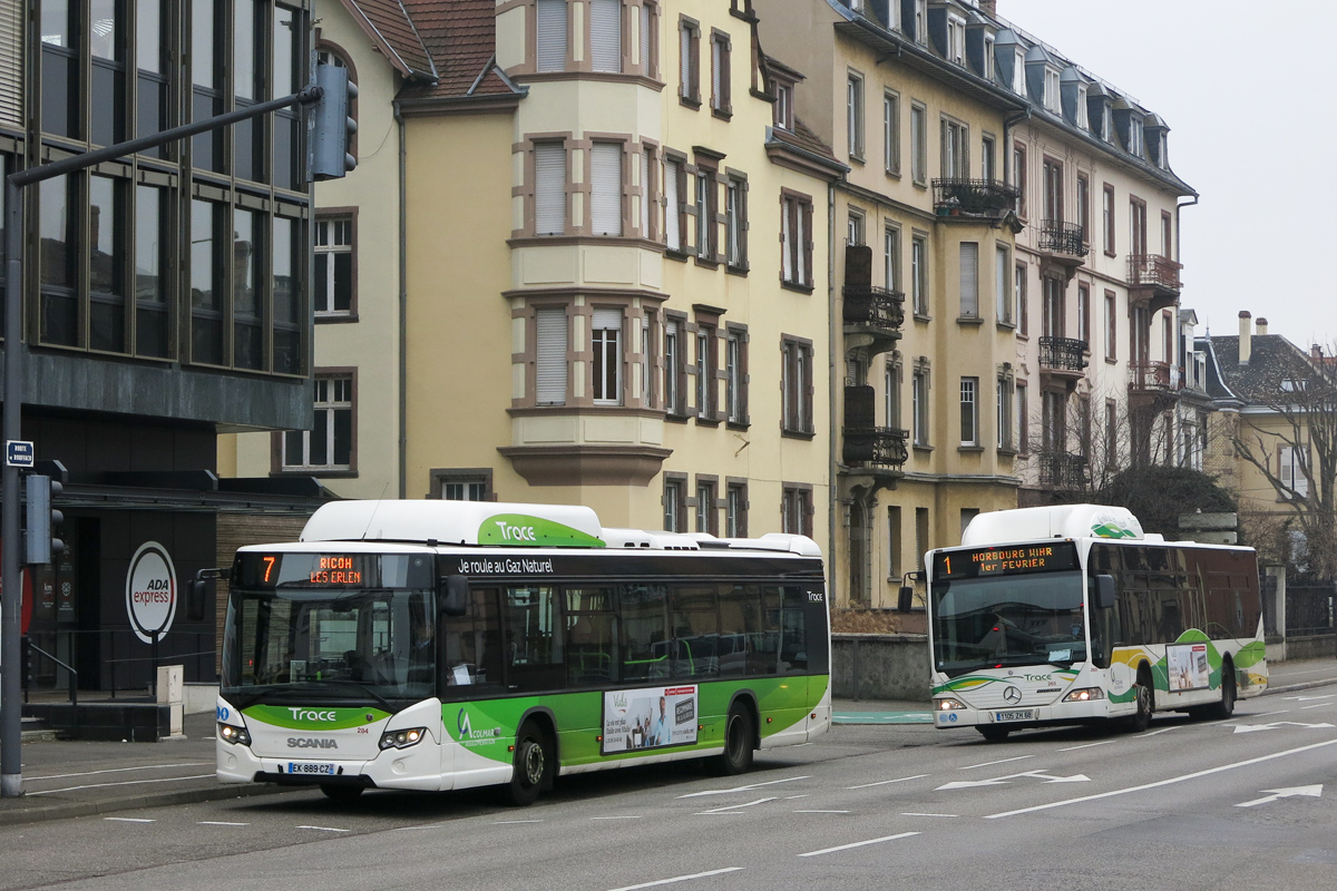 France, Scania Citywide LF № 284; France, Mercedes-Benz O530 Citaro CNG № 265