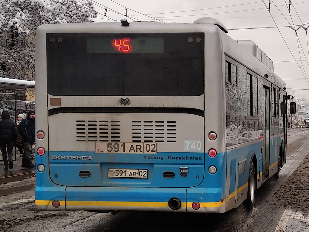 Алматы, Yutong ZK6118HGA № 740