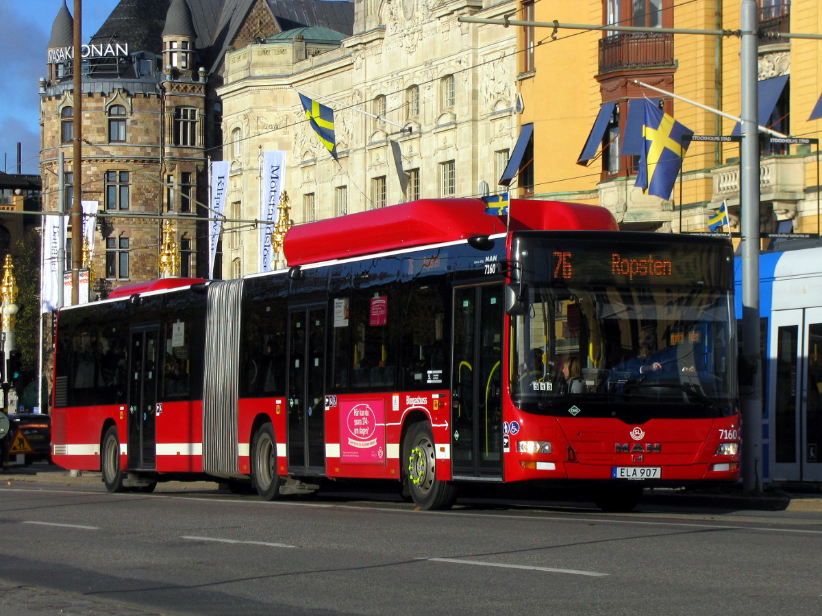 Швеция, MAN A23 Lion's City G NG313 CNG № 7160