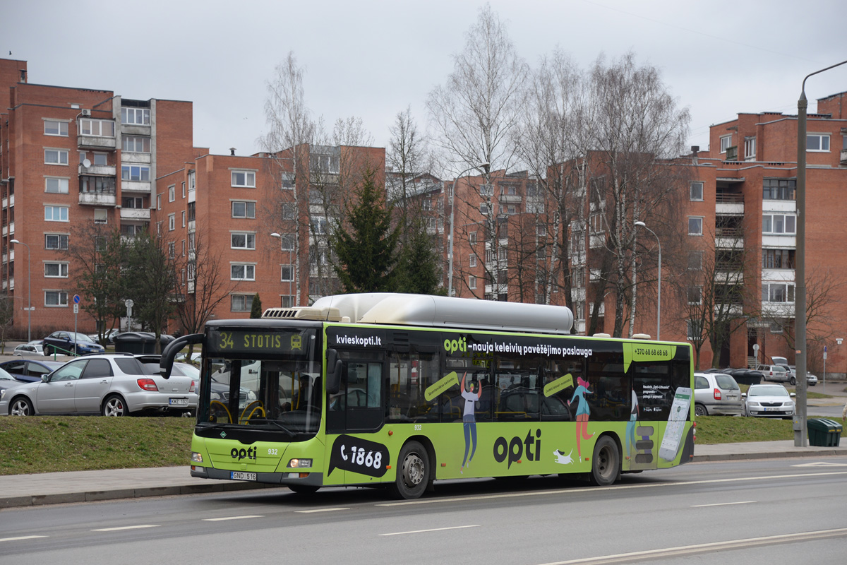 Lithuania, MAN A21 Lion's City NL273 CNG # 932