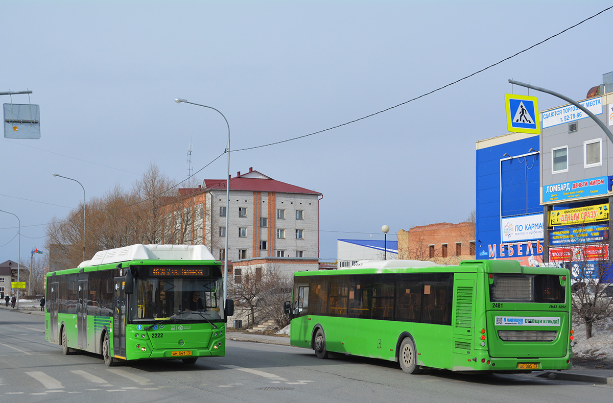 Тюменская область, ЛиАЗ-5292.67 (CNG) № 2222; Тюменская область, ЛиАЗ-5292.65 № 2481; Тюменская область — Разные фотографии