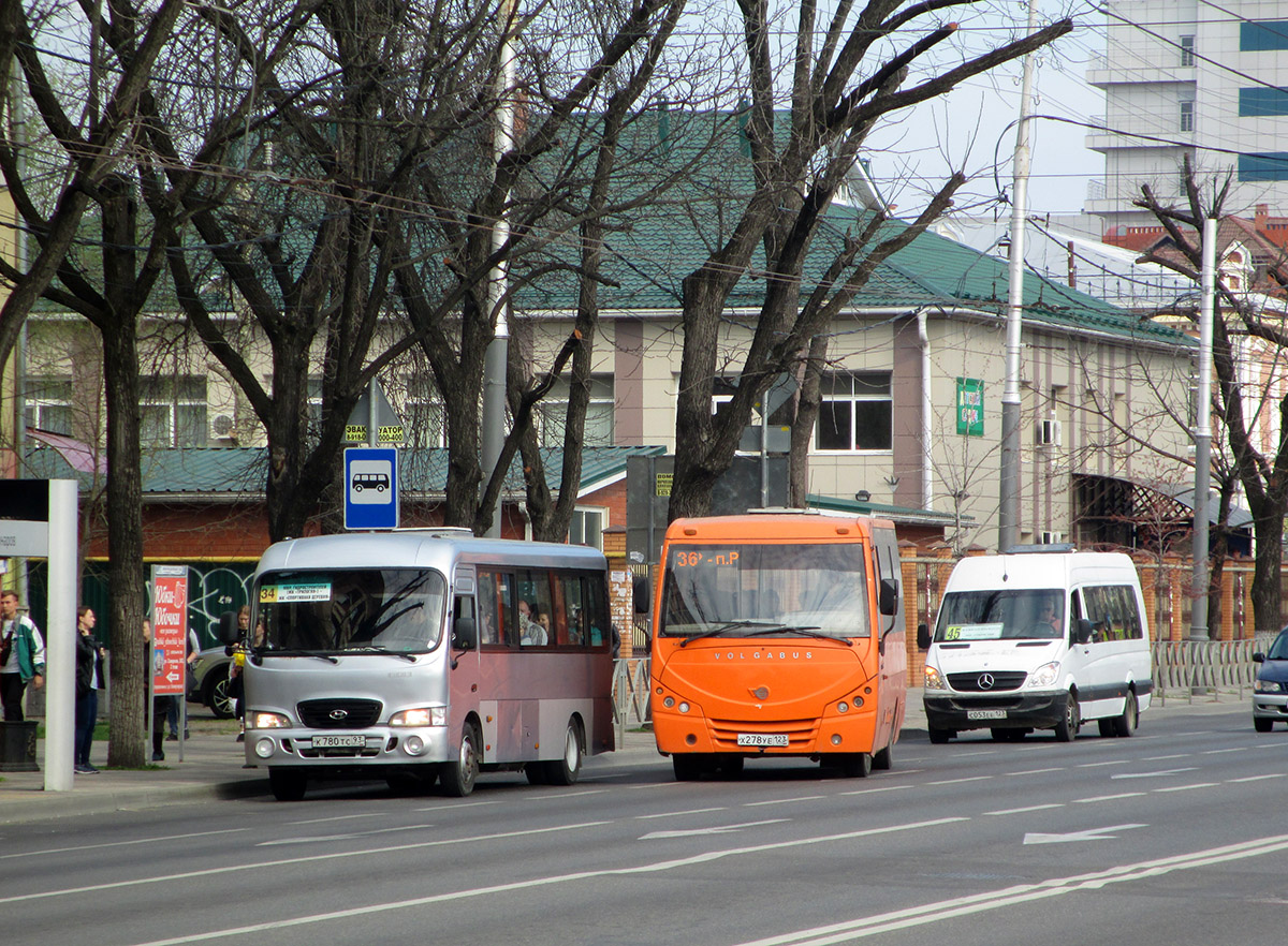 Краснодарский край, Hyundai County LWB C09 (ТагАЗ) № К 780 ТС 93; Краснодарский край, Volgabus-4298.01 № Х 278 УЕ 123