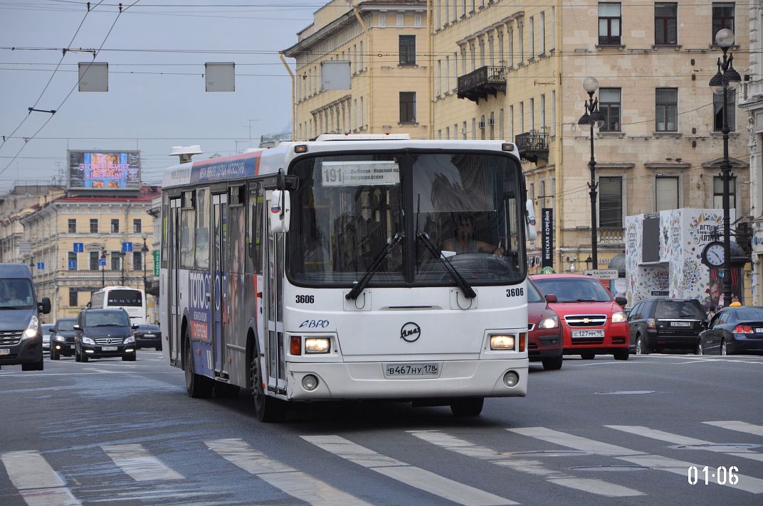 Санкт-Петербург, ЛиАЗ-5293.53 № 3606