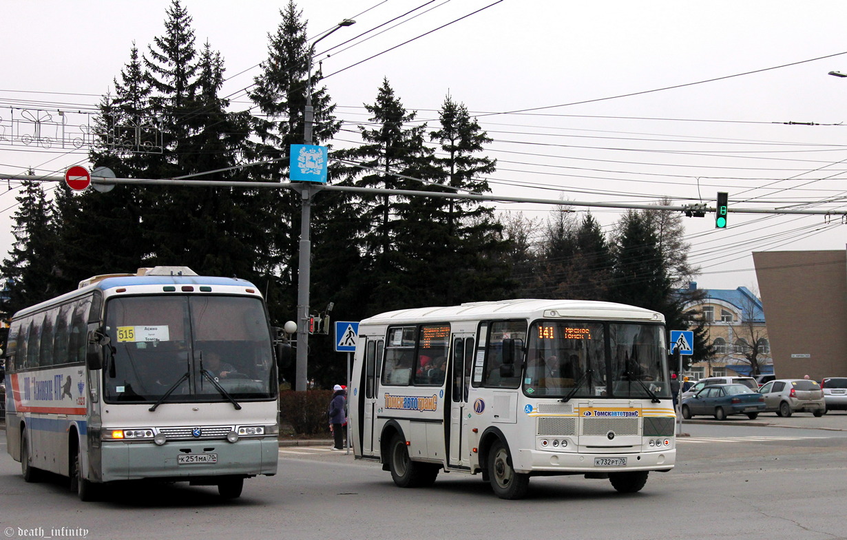 Томская область, Kia Granbird № К 251 МА 70; Томская область, ВСА3033 (ПАЗ-32054) № К 732 РТ 70