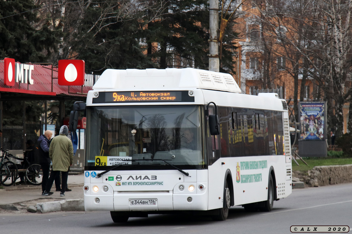 Варонежская вобласць, ЛиАЗ-5292.67 (CNG) № Е 344 ВН 136