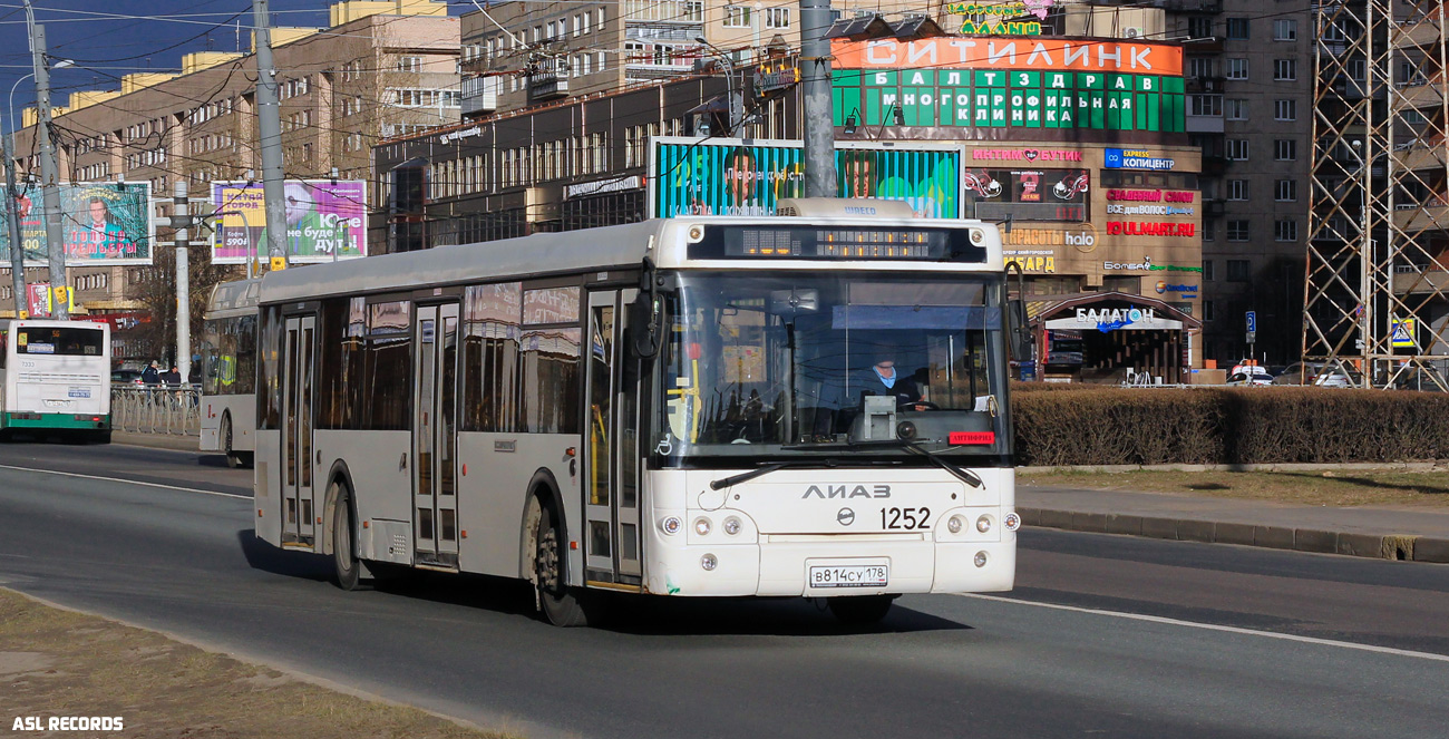 Санкт-Петербург, ЛиАЗ-5292.60 № 1252