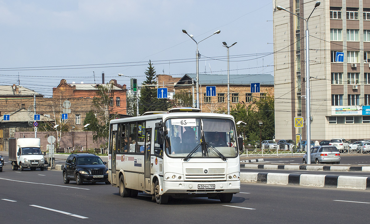 65 автобус в Красноярске - маршрут на карте c остановками.