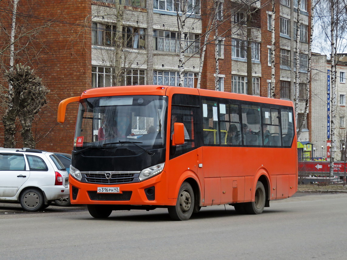 Kirov region, PAZ-320405-04 "Vector Next" Nr. О 316 РН 43