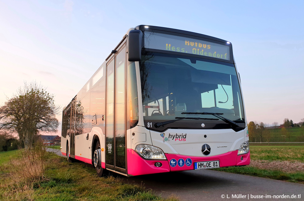 Нижняя Саксония, Mercedes-Benz Citaro C2 hybrid № 81