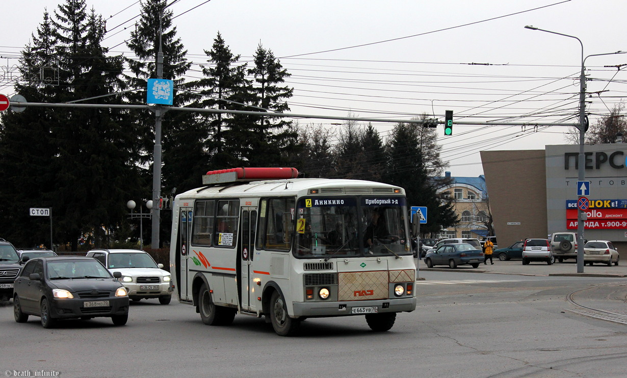 Томская область, ПАЗ-32054 № Е 663 УВ 70