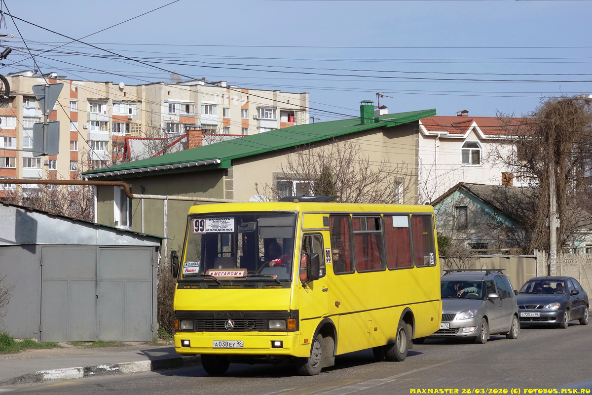 Республика Крым, БАЗ-А079.14 "Подснежник" № А 038 ЕУ 92