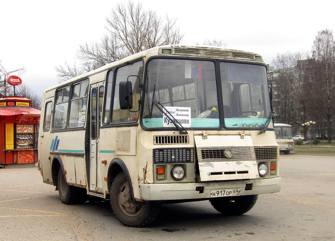 Тверская область, ПАЗ-32053 № Н 917 ОР 69