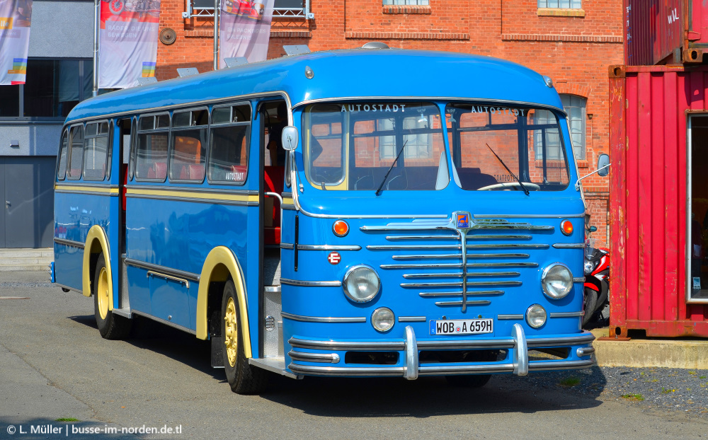 Нижняя Саксония, Büssing № WOB-A 659H; Нижняя Саксония — 1. Europatreffen historischer Omnibusse 21.04.2018 Einbeck PS.Speicher