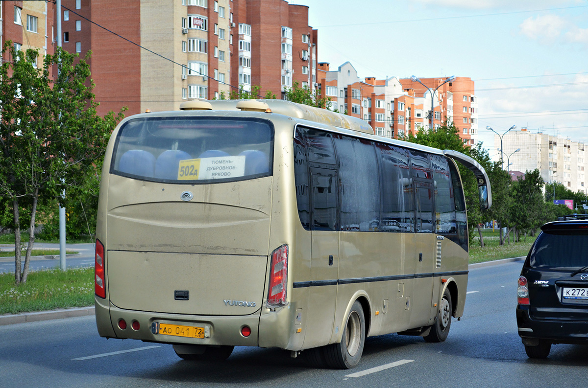 Тюменская область, Yutong ZK6737D № АО 041 72