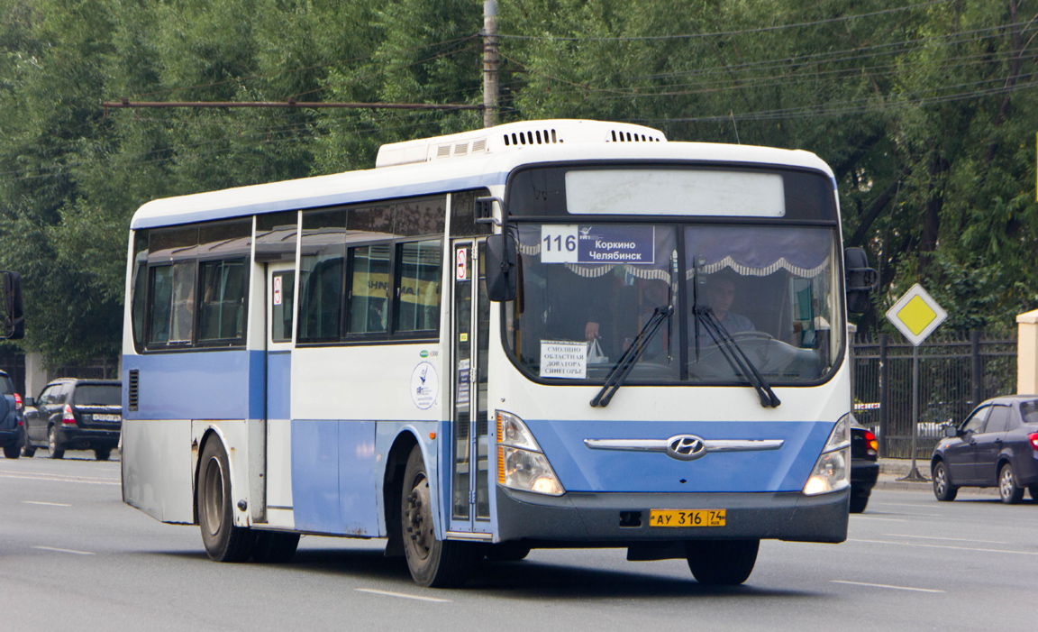 Челябинская область, Hyundai New Super AeroCity 1F/L № АУ 316 74