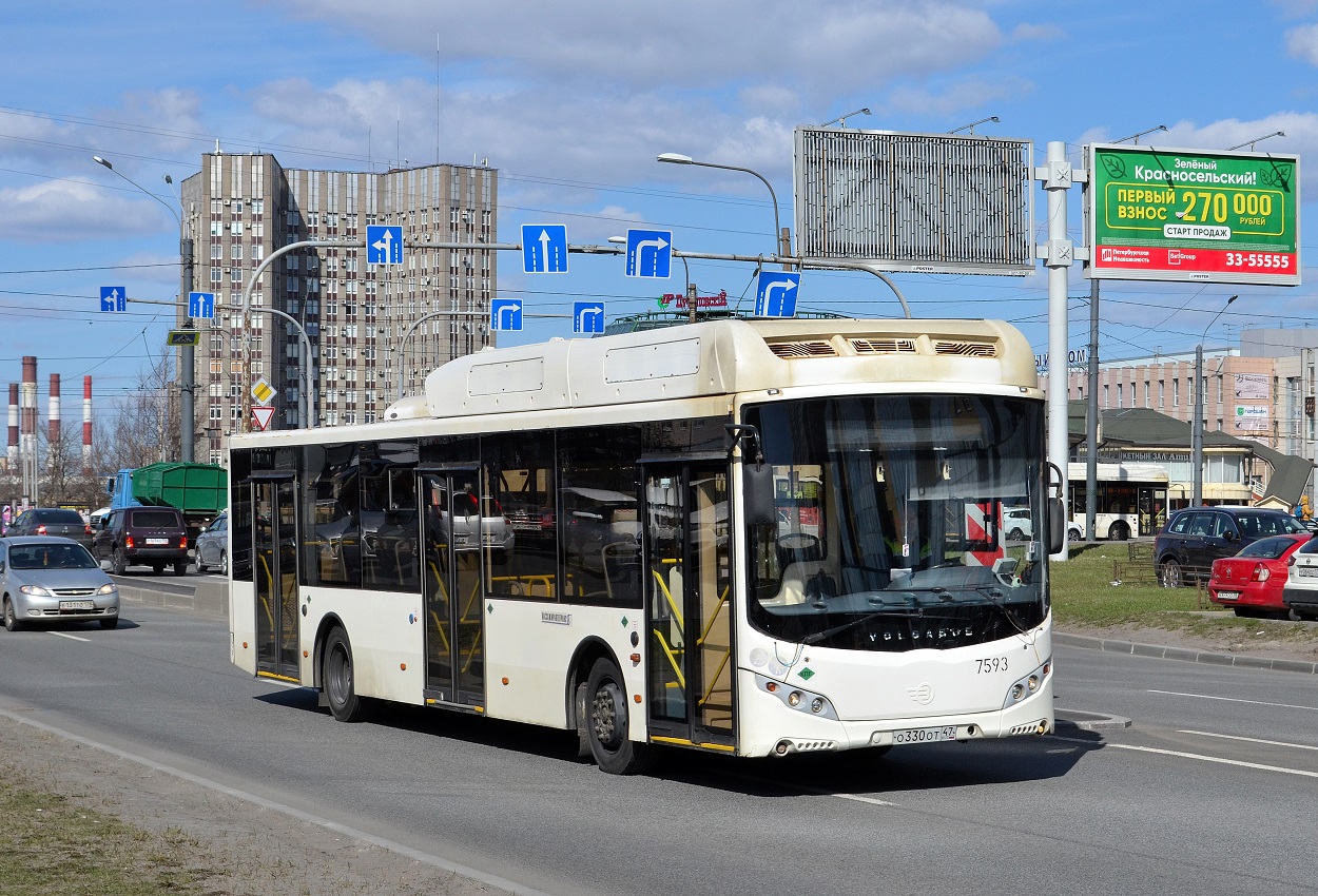 Санкт-Петербург, Volgabus-5270.G2 (CNG) № 7593