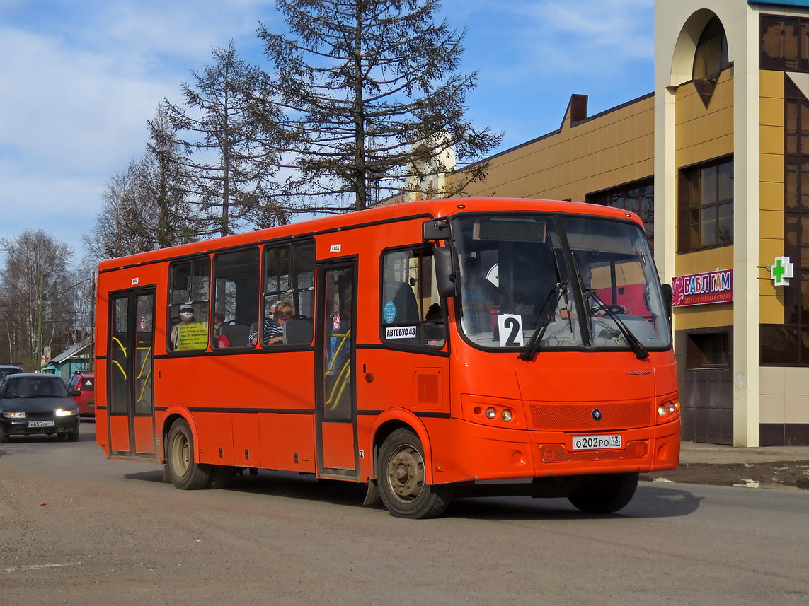 Kirov region, PAZ-320414-05 "Vektor" (1-2) № О 202 РО 43