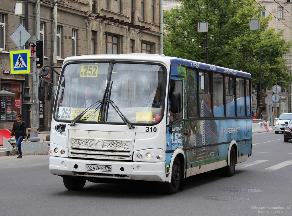 Санкт-Петербург, ПАЗ-320412-04 № 310