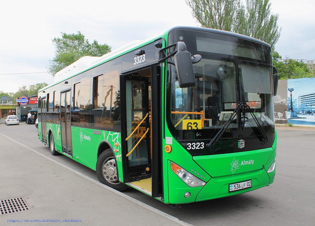 Алматы, Zhong Tong LCK6125HGAN № 3323 — Фото — Автобусный транспорт