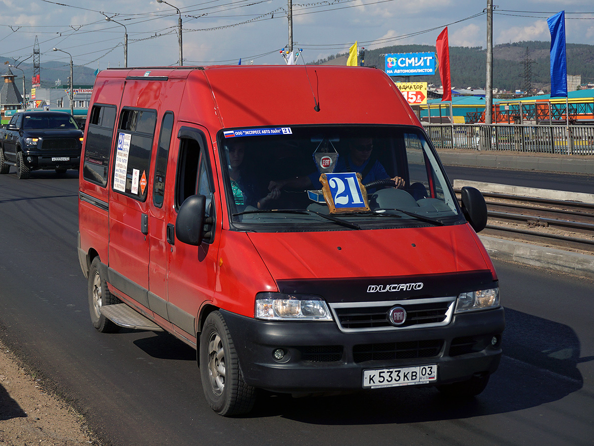 Бурятия, FIAT Ducato 244 [RUS] № К 533 КВ 03 — Фото — Автобусный транспорт