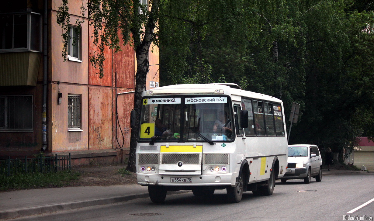 Томская область, ПАЗ-32054 № Е 554 КЕ 70