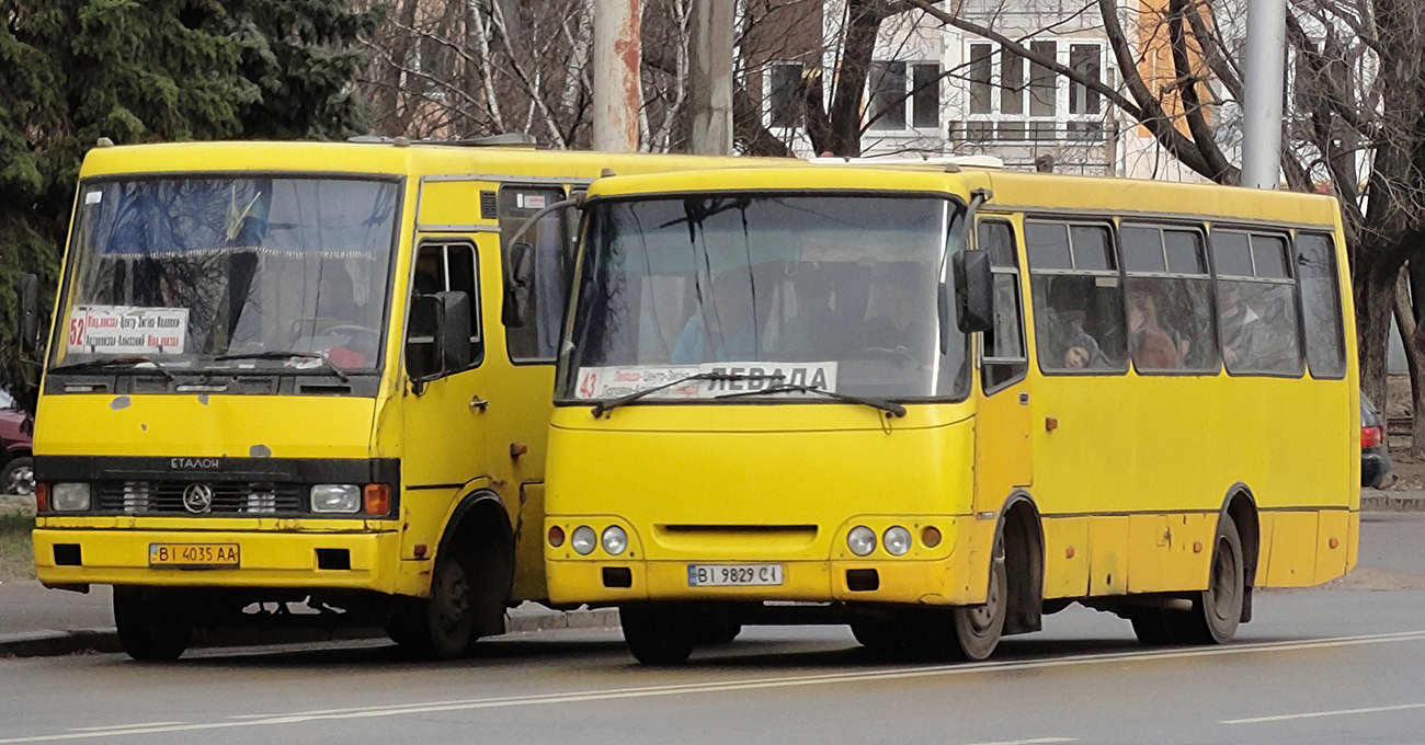 Полтавская область, БАЗ-А079.14 "Подснежник" № BI 4035 AA; Полтавская область, Богдан А09201 № BI 9829 CI