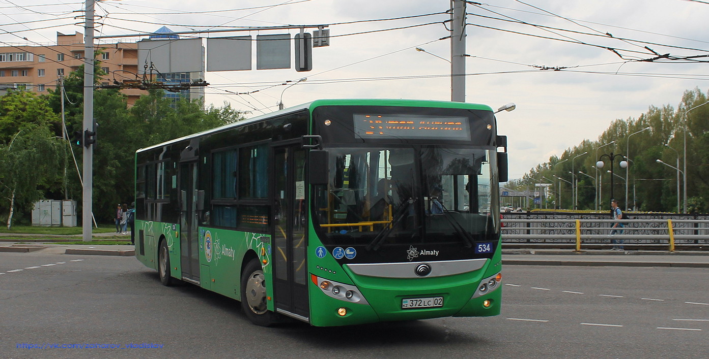 Алматы, Yutong ZK6118HGA № 534