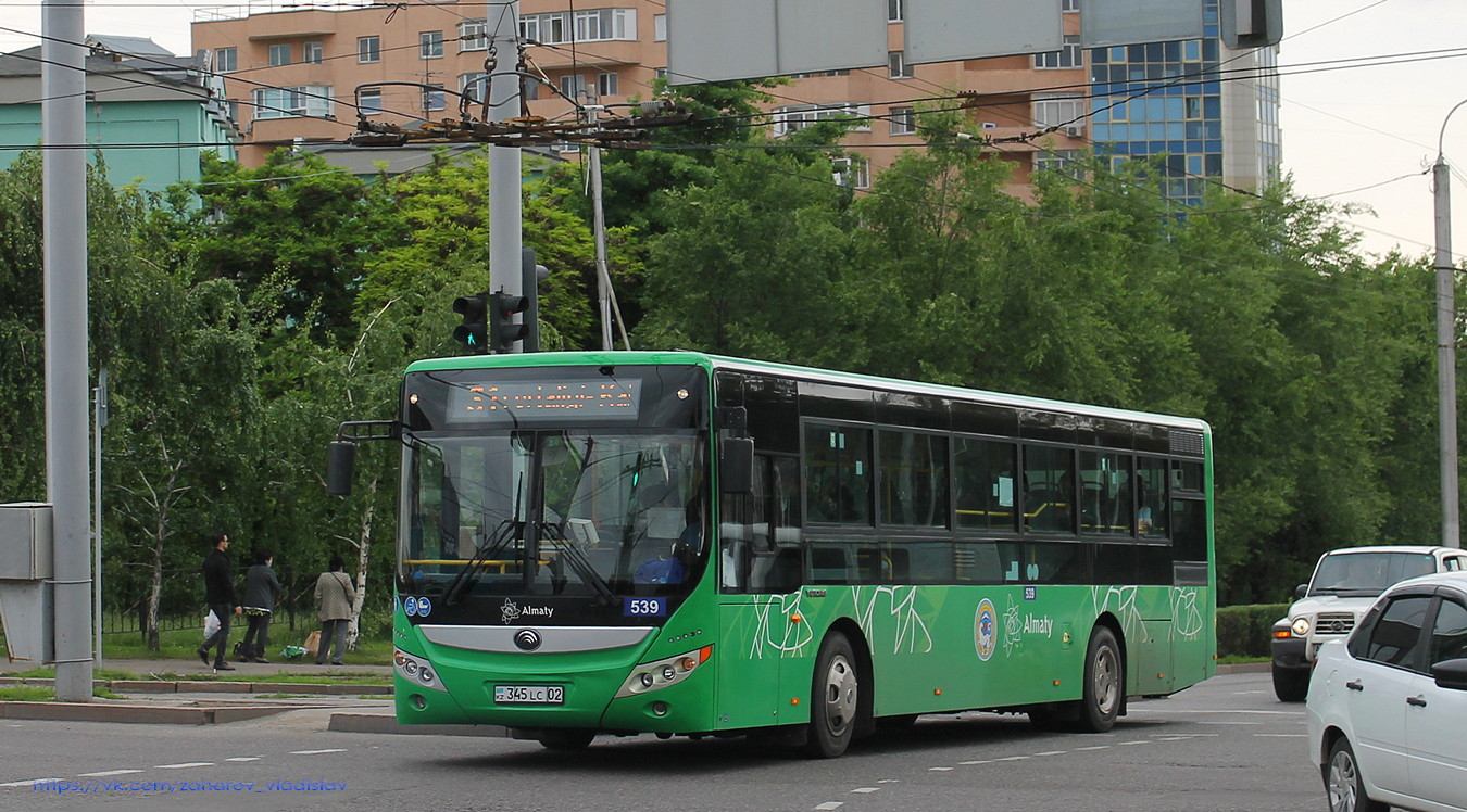 Алматы, Yutong ZK6118HGA № 539