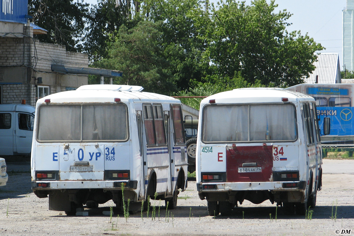 Волгоградская область, ПАЗ-32051-07 № Е 510 УР 34; Волгоградская область, ПАЗ-32051-07 № Е 684 АК 34