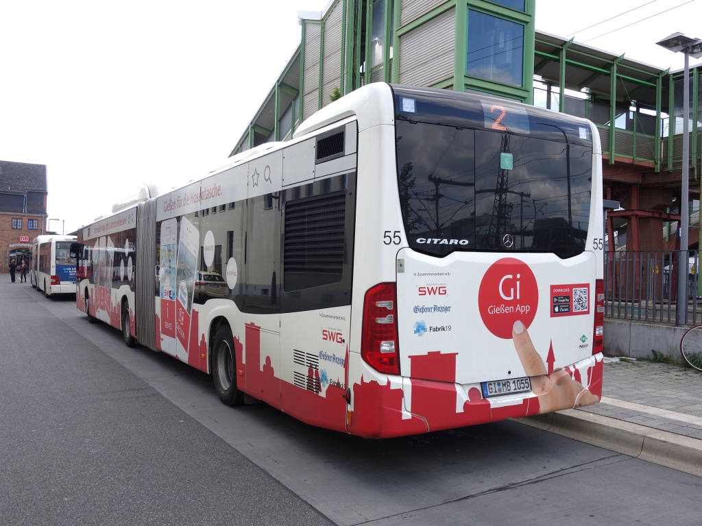 Hessen, Mercedes-Benz Citaro C2 G NGT Nr. 55