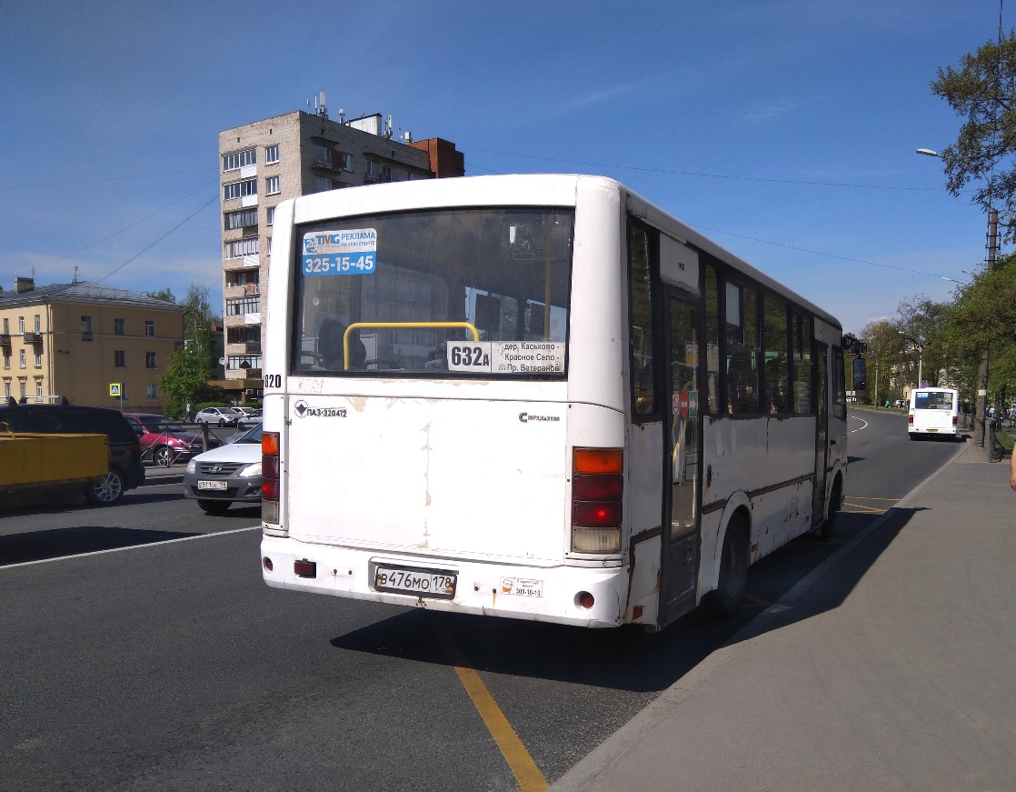 Санкт-Петербург, ПАЗ-320412-05 № 7820