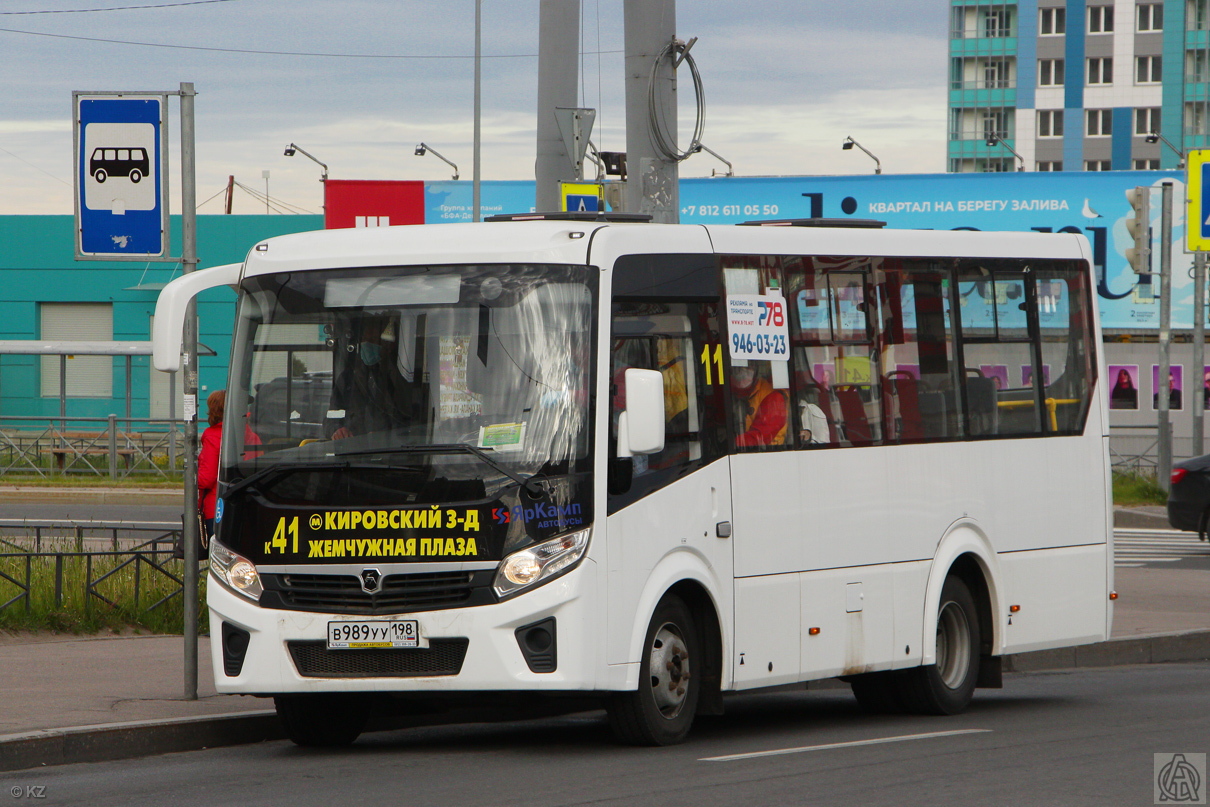 Санкт-Петербург, ПАЗ-320435-04 "Vector Next" № В 989 УУ 198