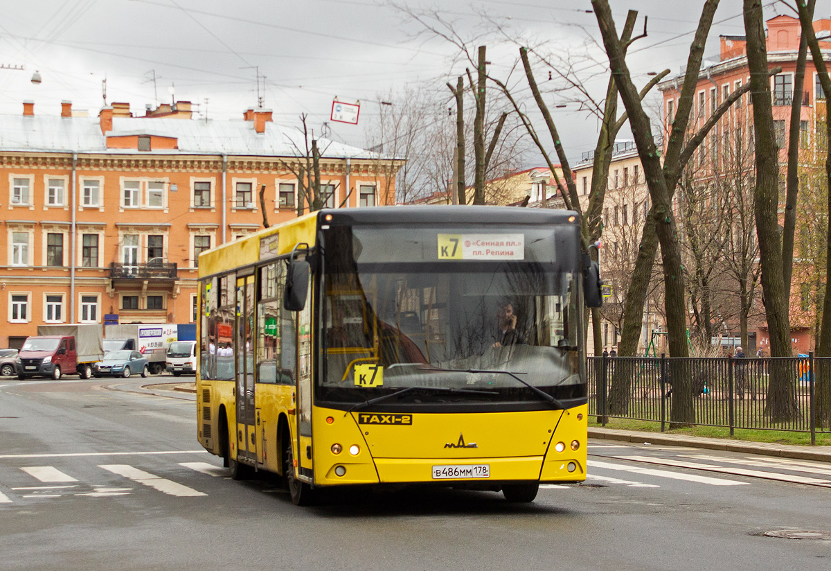 Санкт-Петербург, МАЗ-206.068 № В 486 ММ 178