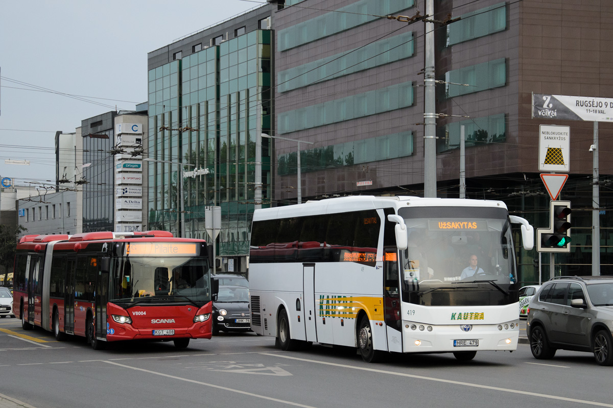 Литва, Scania Citywide LFA № V8004; Литва, TEMSA HD 12 № 419