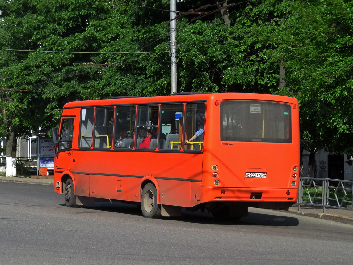 Kirov region, PAZ-320414-05 "Vektor" (1-2) Nr. О 222 РО 43