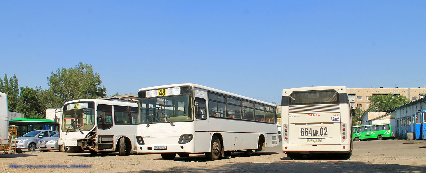 Алматы, Daewoo BS106 (СемАЗ) № 1901; Алматы, SAZ LE60 № 1973