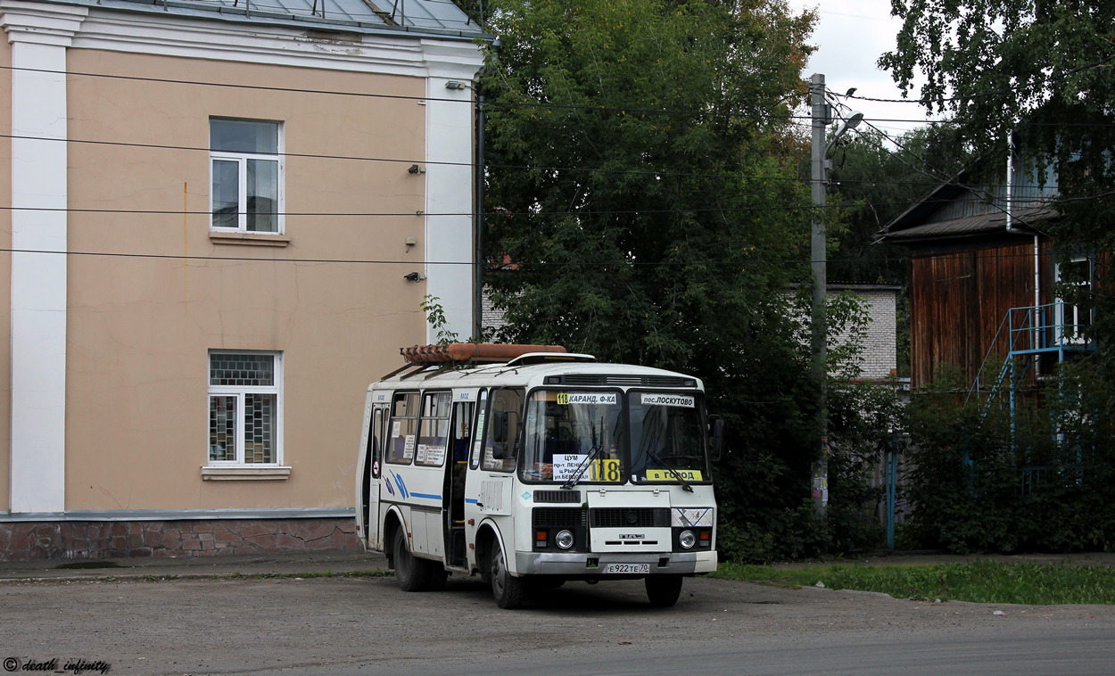 Томская область, ПАЗ-32053 № Е 922 ТЕ 70