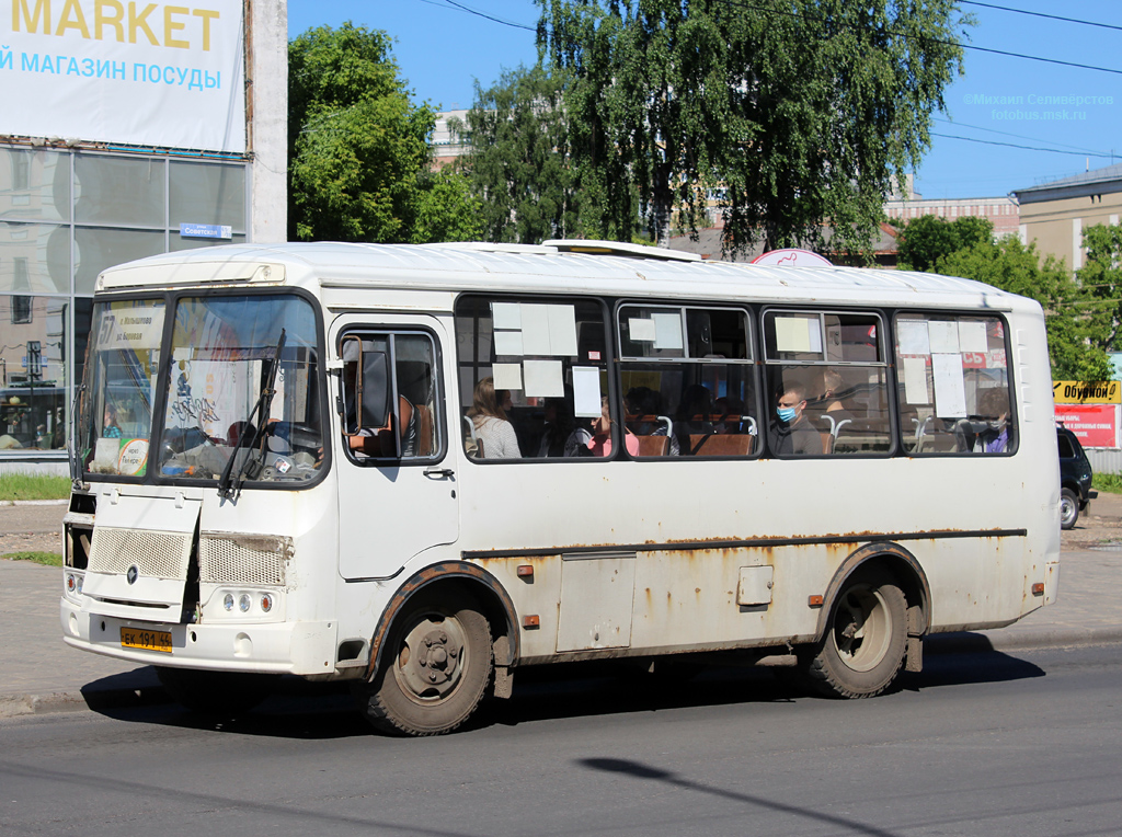 Костромская область, ПАЗ-32054 № ЕК 191 44