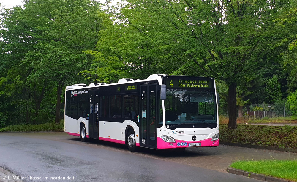 Нижняя Саксония, Mercedes-Benz Citaro C2 hybrid № 71