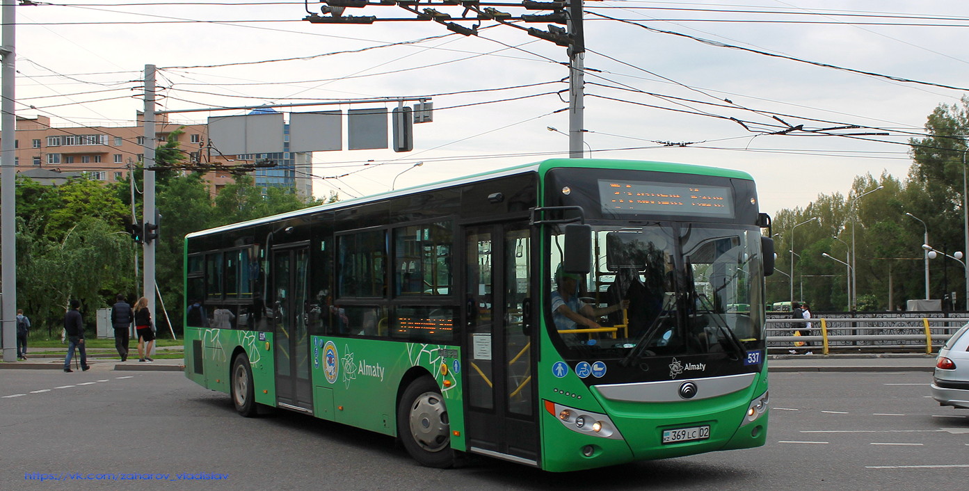 Алматы, Yutong ZK6118HGA № 537