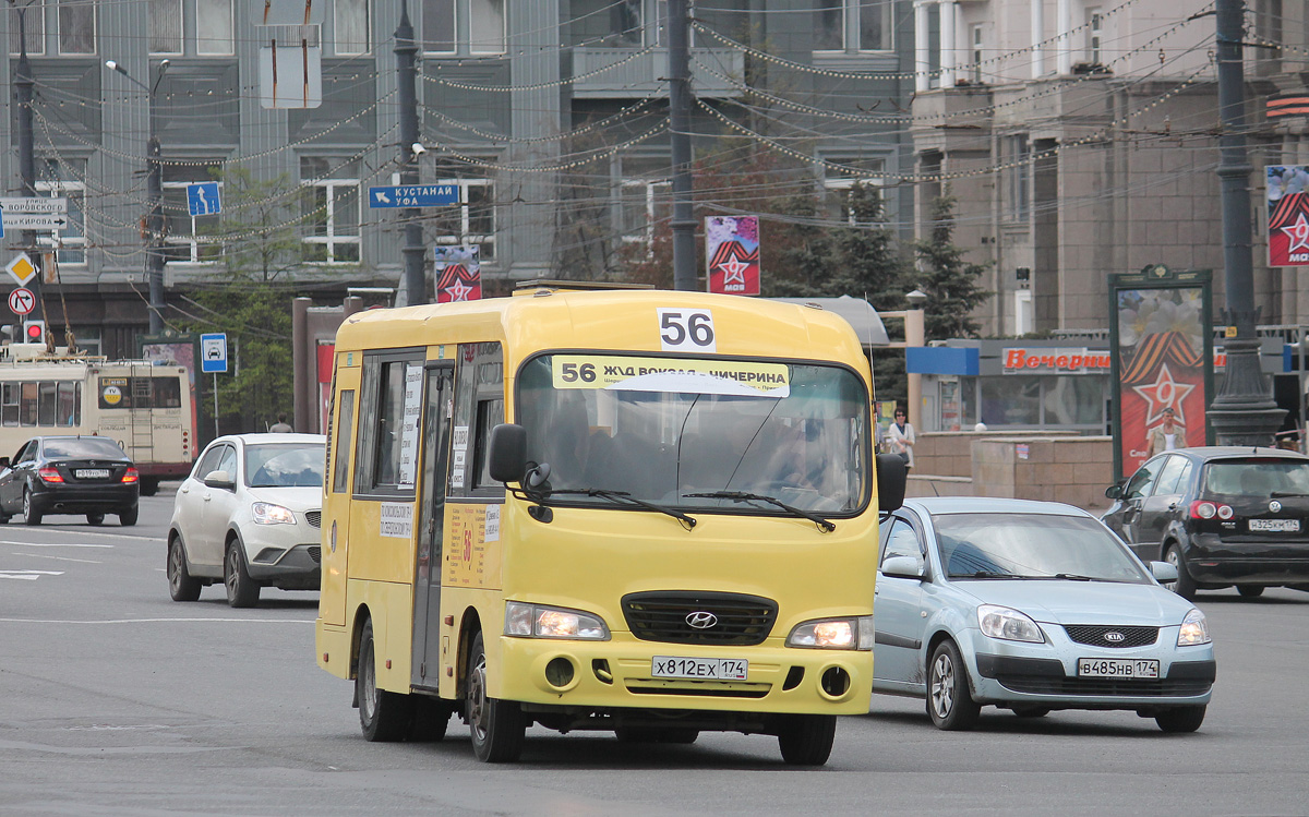 Chelyabinsk region, Hyundai County SWB (TagAZ) # Х 812 ЕХ 174