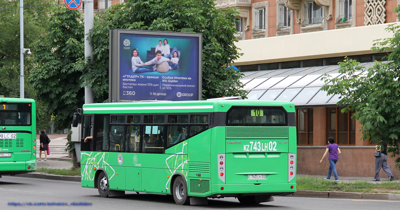 Алматы, SAZ LE60 № 743 LH 02 — Фото — Автобусный транспорт