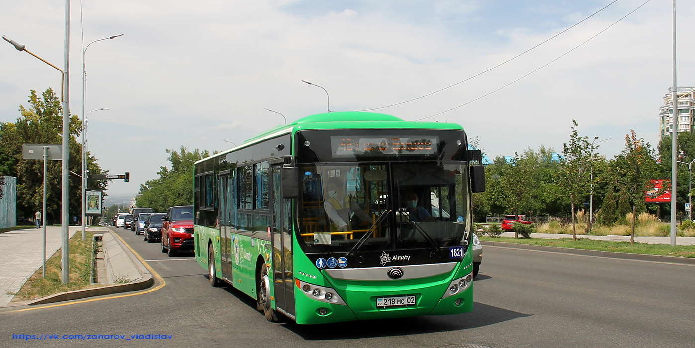 Almaty, Yutong ZK6118HGA Nr. 1821