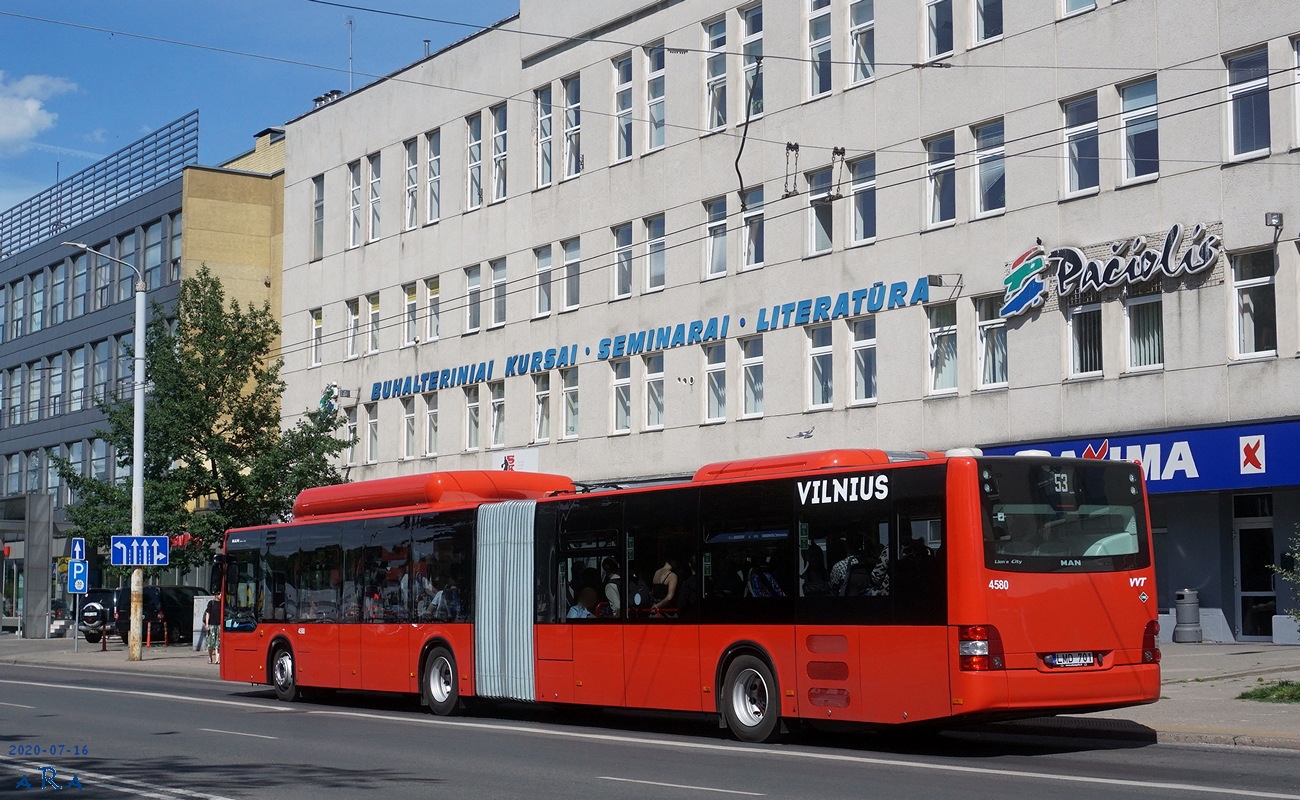 Литва, MAN A23 Lion's City G NG313 CNG № 4580