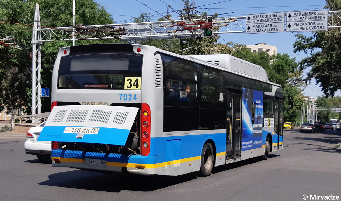 Алматы, Guilin Daewoo GDW6126CNG (СемАЗ) № 7024