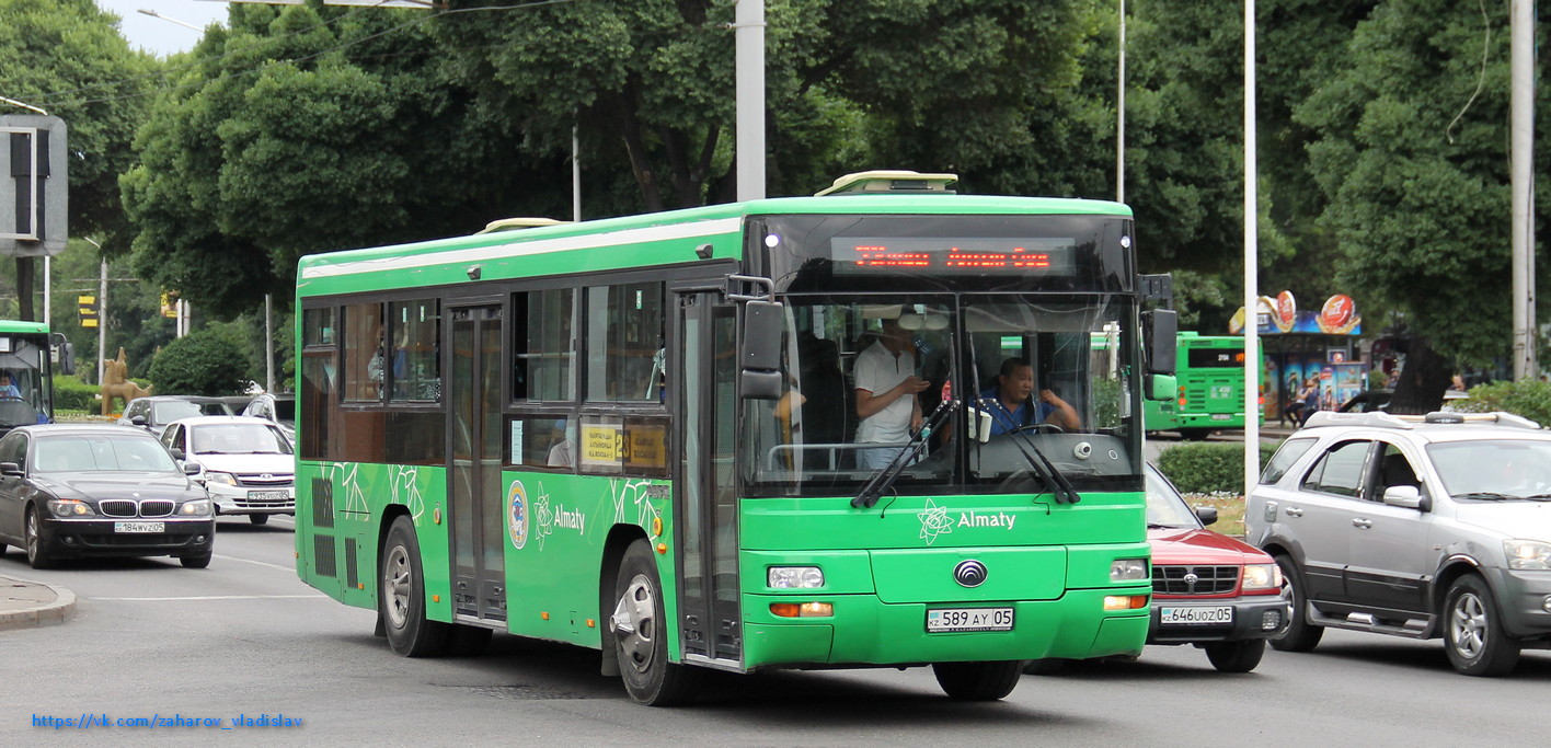 Алматы, Yutong ZK6108HGH № 589 AY 05