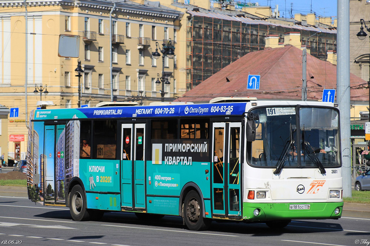 Санкт-Петербург, ЛиАЗ-5293.60 № 3681