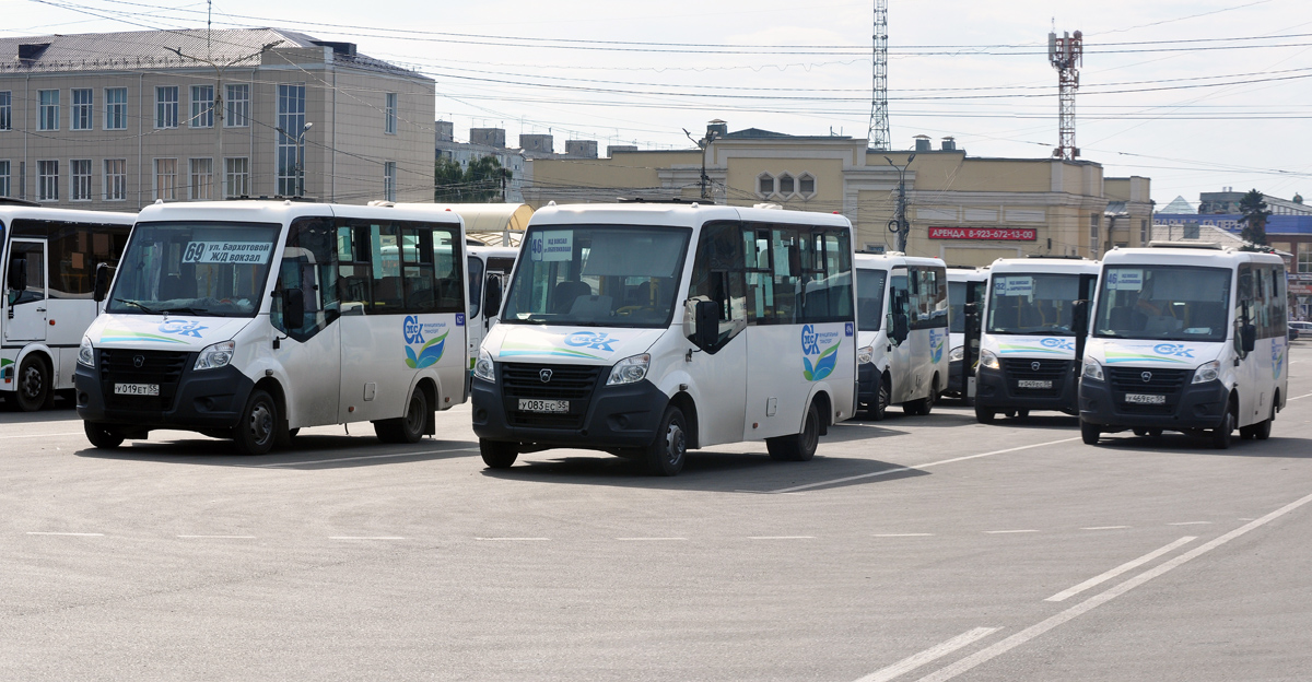 Omsk region, Luidor-2250DS (GAZ Next) # 627; Omsk region, Luidor-2250DS (GAZ Next) # 496; Omsk region — Bus stops