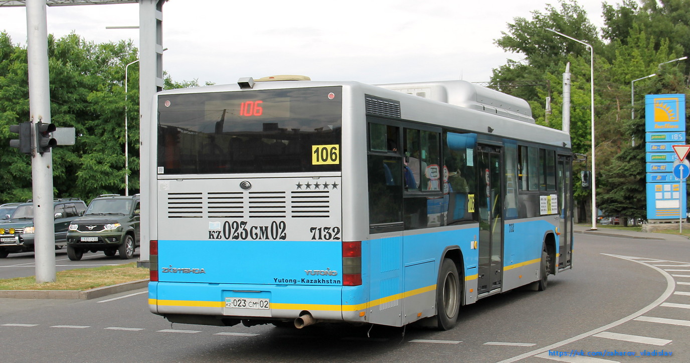 Алматы, Yutong ZK6118HGA № 7132